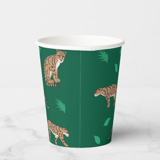 Clouded Leopard Papieren Bekers (Rechts)