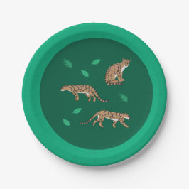 Clouded Leopard Papieren Bordje