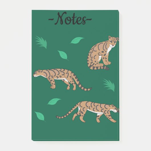 Clouded Leopard Post-it® Notes (Voorkant)