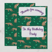 Clouded Leopard Thank you Card Kaart (Voorkant / Achterkant)