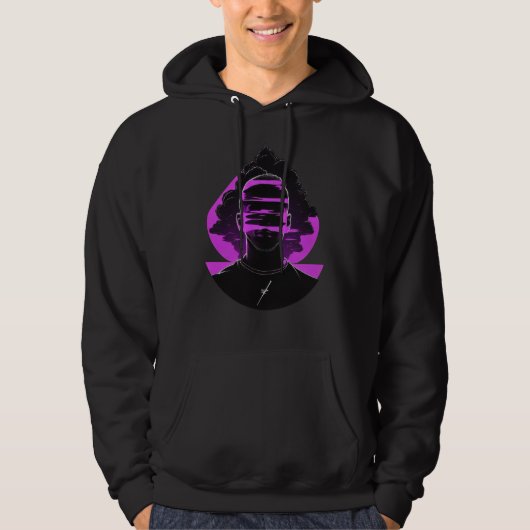 Clouded Mind Dark Vector Art Hoodie (Voorkant)