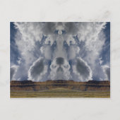 Cloudformaties boven woestijn briefkaart (Voorkant)