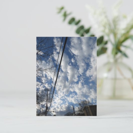Cloudgolven Briefkaart (Staand voorkant)