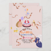 Cloudia verjaardags uitnodigingskaart kaart (Voorkant / Achterkant)
