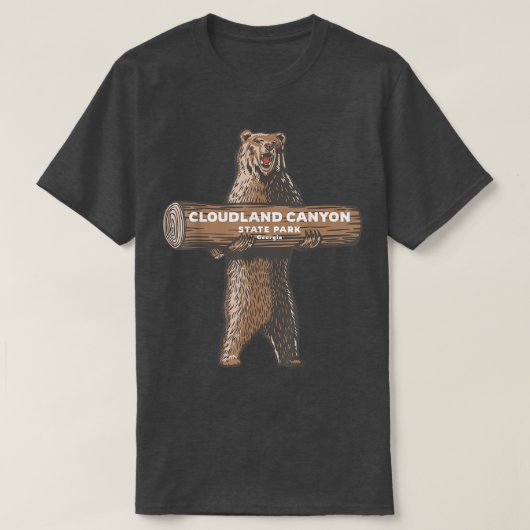 Cloudland Canyon State Park Georgia Bear Vacation  T-shirt (Design voorkant)