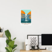 Cloudland Canyon State Park Georgia Retro Poster (Thuiskantoor)