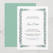 Cloudmint Pilaster Baby Shower Uitnodiging (Voorkant / Achterkant)