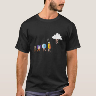 Cloudopslag Grappige computer evolutie USB CD Best T-shirt