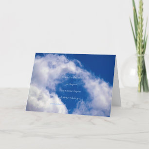 "Clouds #93" met gedicht: Verrassend Kaart