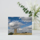 Clouds and Broadway Tower, Cotswolds-briefkaart Briefkaart (Staand voorkant)