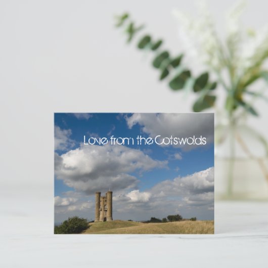 Clouds and Broadway Tower, Cotswolds-briefkaart Briefkaart (Staand voorkant)