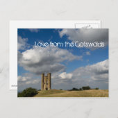Clouds and Broadway Tower, Cotswolds-briefkaart Briefkaart (Voorkant / Achterkant)
