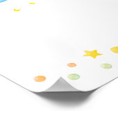 Clouds and Stars Baby Shower Welcome Sign Poster (Hoek)