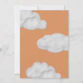 Clouds baby onder constructie baby shower bedankkaart (Achterkant)