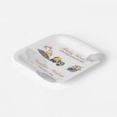 Clouds baby onder constructie baby shower papieren bordje (Gebogen)