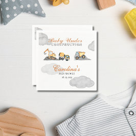 Clouds baby onder constructie baby shower servet