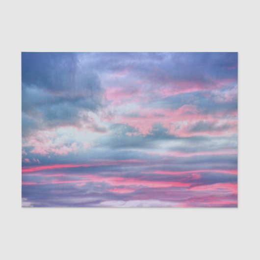 Clouds Beauful Pastel Pink White Sky Tissuepapier (Voorkant)