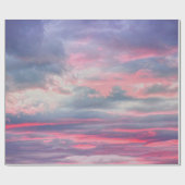 Clouds Beauful Pink White Blue Painted Sky Cadeaupapier (Vlak)