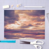 Clouds Beauful Sunset Oranje Paars Sky Tissuepapier (Craft)