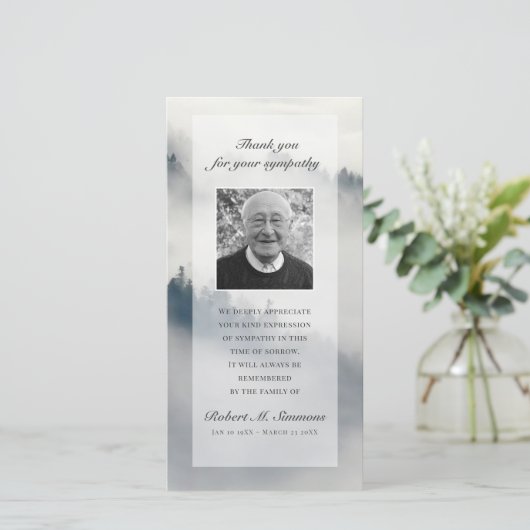 Clouds Bedankt voor het sympathie voor de begrafen (Staand voorkant)