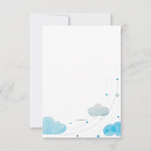 Clouds Bereavement - Hartelijk dank Bedankkaart (Achterkant)