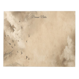 Clouds Birds Feathers Pastel Sky Collage Notitieblok