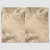 Clouds Birds Feathers Pastel Sky Collage Tissuepapier (Voorkant)