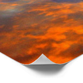 Clouds Blue Oranje Mackeral Serpent Poster (Hoek)