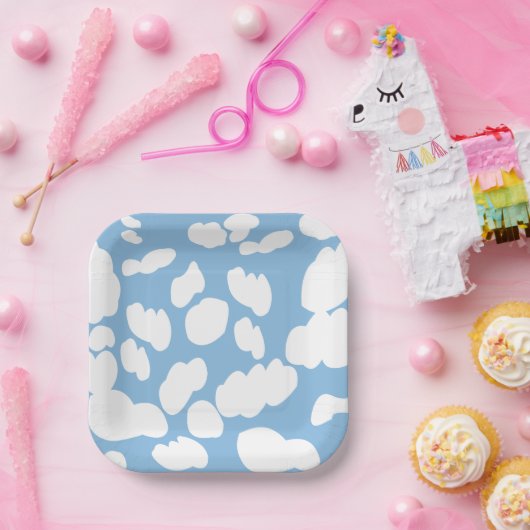 Clouds Blue Sky Clouds Party Papieren Bordje (Feest)