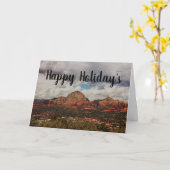 Clouds die in Sedona Happy Holiday rollen Kaart (Gele Bloem)