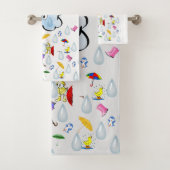 Clouds Ducks Rain Bathroom Towel sets Bad Handdoek (Insitu)