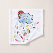 Clouds Ducks Rain Bathroom Towel sets Bad Handdoek (Wasdoekje)