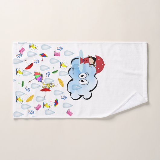 Clouds Ducks Rain Bathroom Towel sets Bad Handdoek (Handdoek)