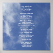 Clouds en Blue Sky-Don't Weep for Me Poster (Voorkant)