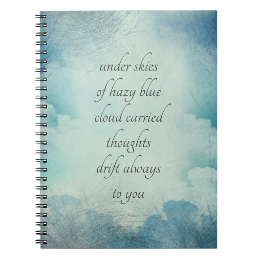 Clouds en Sky Thoughts Whimsical Style Notitieboek (Voorkant)