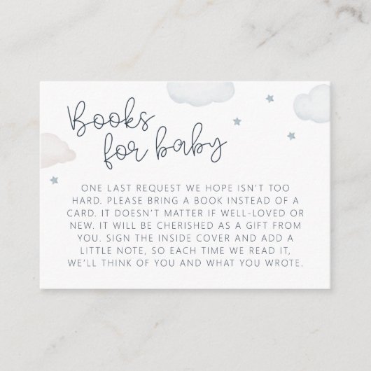 Clouds en sterboeken voor de Kaart van de Baby Enc (Voorkant)