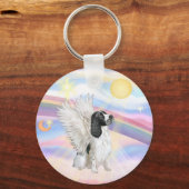 Clouds - Engelstalige Springer Spaniel Angel Sleutelhanger (Voorkant)