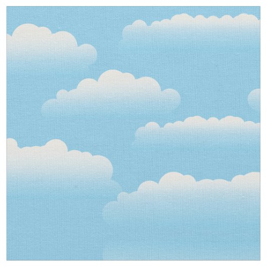 Clouds Fabric Stof (Close Up)