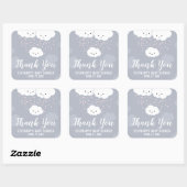 Clouds Family Grey Baby shower Dank u Stickers (Vel)