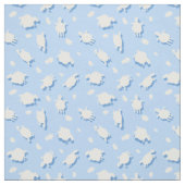 Clouds & Fluffy (blauw) lammeren, aangepast Stof (Swatch)