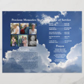 Clouds Funeral Service Programme Celebration of Li Flyer (Achterkant)