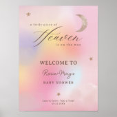 Clouds Heaven Holographic Baby shower Welcome Poster (Voorkant)