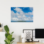 Clouds Hover Over Little Island Poster (Thuiskantoor)