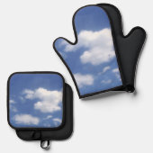 clouds in blue sky  ovenwant & pannenlap set (Voorkant / Achterkant)