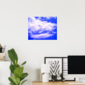 Clouds in Clear Blue Sky Poster (Thuiskantoor)