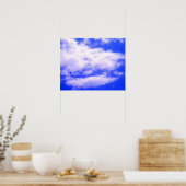 Clouds in Clear Blue Sky Poster (Keuken)