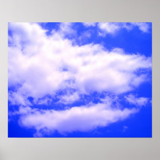 Clouds in Clear Blue Sky Poster (Voorkant)