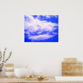 Clouds in Clear Blue Sky Poster (Keuken)