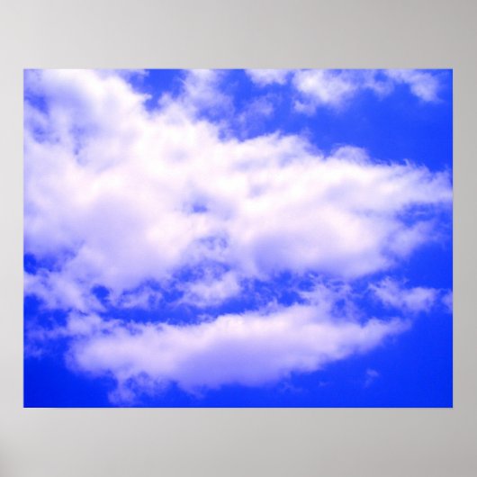 Clouds in Clear Blue Sky Poster (Voorkant)