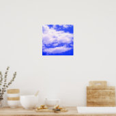 Clouds in Clear Blue Sky Square Poster (Keuken)